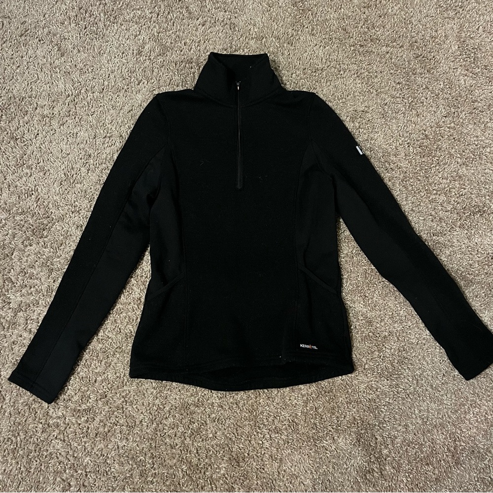 Women's Small Black Kerrits Horseback Riding Quarter Zip Jacket. Good Condition.